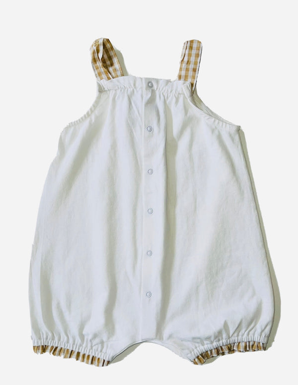 TUTTO PICCOLO Baby Girls White Romper With Heart And Bows