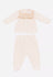 PERDIPIU Velour Ivory Baby Girls Top & Trousers Set With Peter Pan Collar