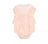 LARANJINHA Baby Girl Two Tone Collared Body Romper Light Pink With Logo