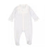 LARANJINHA Light Blue Boys Babygrow Two Tone With Regular Collar