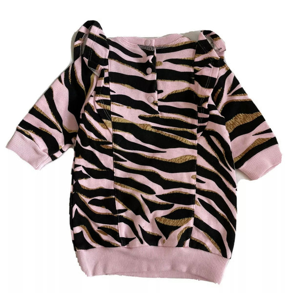 KENZO Baby Girl Dress Animal Print Pink/ Black /Gold