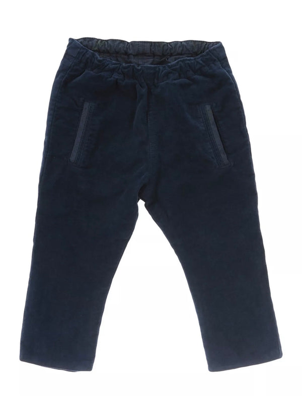 FENDI Baby Reversible Trousers Navy Blue With Pockets