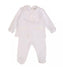 LE BEBE' Baby Set White Collared Blouse & Bottoms With Embroidered Logo